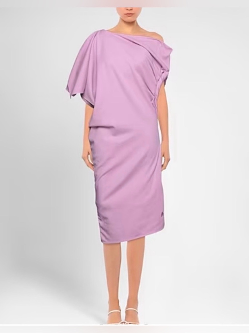 The attico purple cotton asymmetrical oversized dress xs